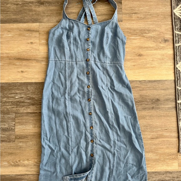 Loft Denim Button-Down Dress - Picture 1 of 4